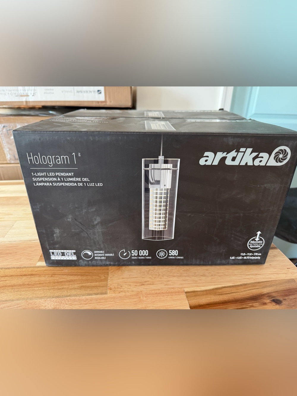 New Artika Hologram 1 LED Pendant Light - Chrome